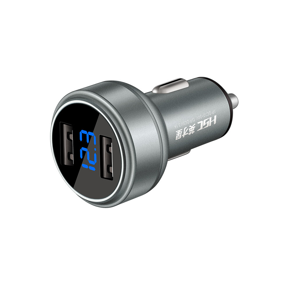 Hsc 109D 3.1A Car Charger Dual Usb Voltage Detection Display 8001454516163