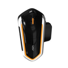 Novo Capacete QTBE6 1000M Intercomunicador BT Interfone para Motocicleta Auricular FM Sem Fios com Função Bluetooth Laranja