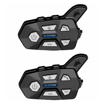 Novo 2PCS WAYXIN 1000M Fones de Ouvido para Capacete bluetooth 2 Motociclistas Intercomunicador Para R5 Motociclo FM Bt Intercomunicador Sem Fios