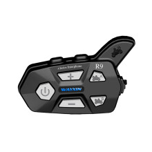 Novos 2Pcs WAYXIN R9 1500M Intercomunicador Bluetooth à Prova de Água para Capacetes de Motocicleta para 4 Motociclistas Emparelhamento Universa