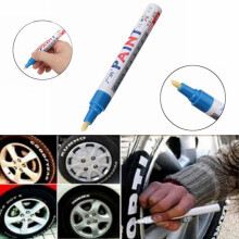 Nieuwe 4-delige Set Blauwe Kleur Band Permanente Verfpen Voor Het Markeren van Banden Metaal Buiten Trendy