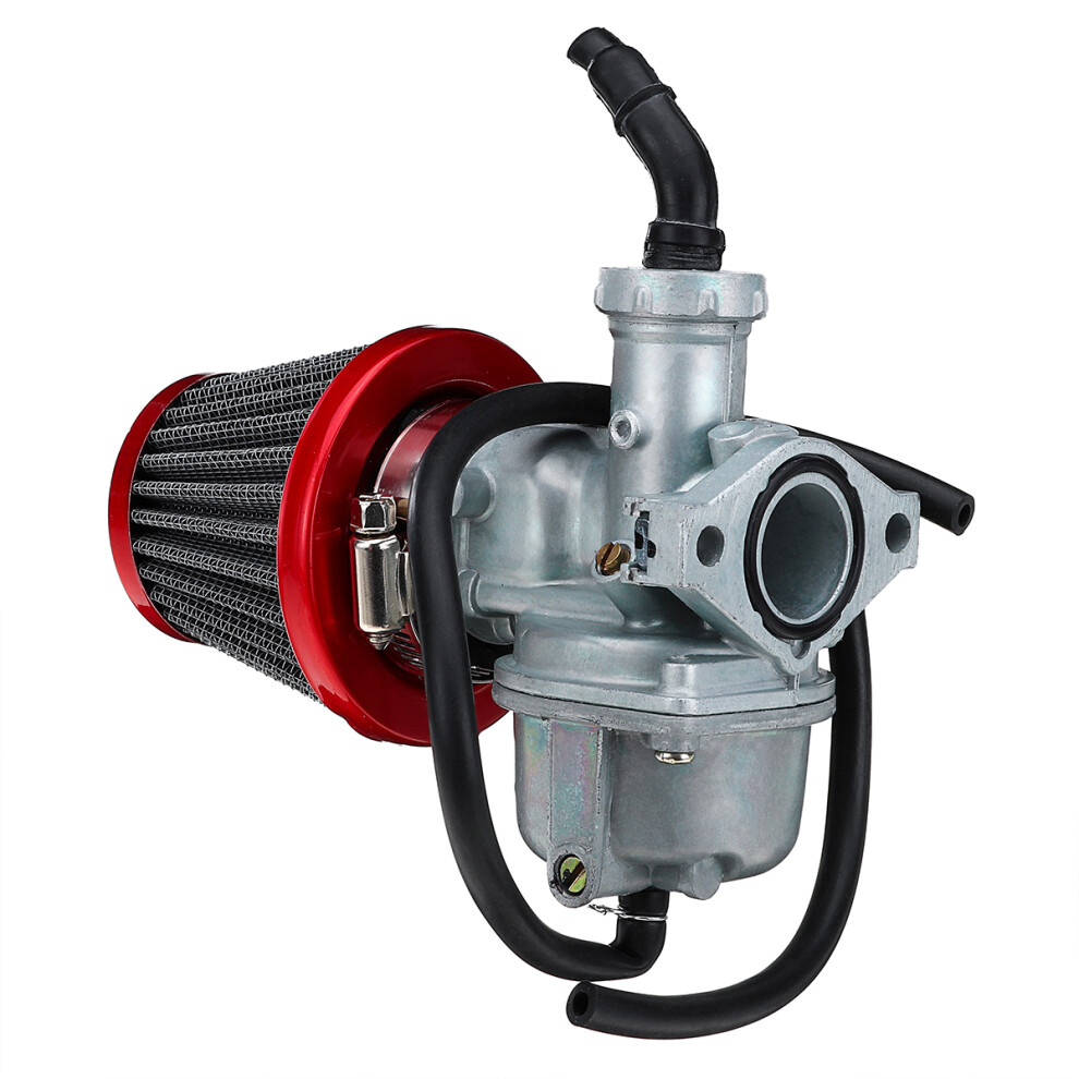 New 22Mm Pz22 Carburetor With 38Mm Air Filter For 110Cc 125Cc Crf Ssr Sunl Taotao Pit Bike Atv Silver/Red 762179081777
