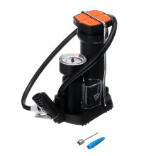 Neue Mini tragbare Fahrradreifenluftpumpe Fußbetätigung Hochdruckinflator Zubehör