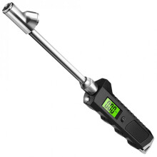 Neue 230Psi digitale Dual-Head-Ventile Druckmessgerät Luftreifenaufblaser Drehschraube Kompressor Metall mit LED-Licht