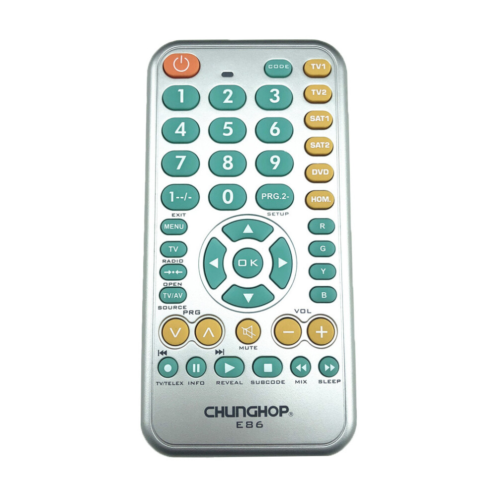 Chunghop E86 Integrated Learning Set Tv Remote Control Universal Large Key 6901249895287