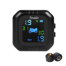 Neues Enusic wasserdichtes LCD-Motorrad-TPMS-Reifendrucküberwachungssystem mit 2 externen Sensoren