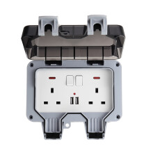 110–240 V 13Amp wasserdichte Wandsteckdose IP66 Außensteckdose mit Schalter