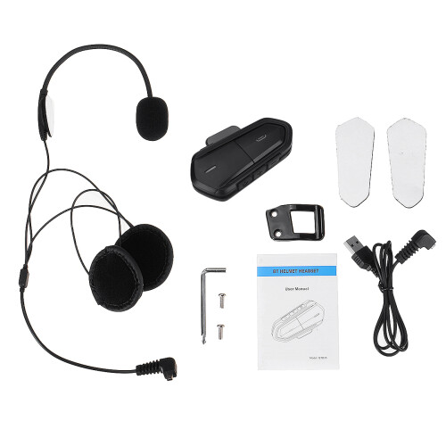 Neues Motorradhelm-Intercom 4. 1 Bluetooth-Motorrad-Headset Interphone FM-Lautsprecher 1
