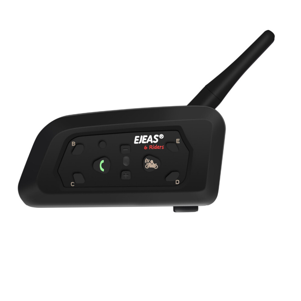 New Ejeas V6 Pro 1200M 6 Riders Motorcycle Helmet Intercom Headset Bluetooth Interphone Music Gps Waterproof 762179091424