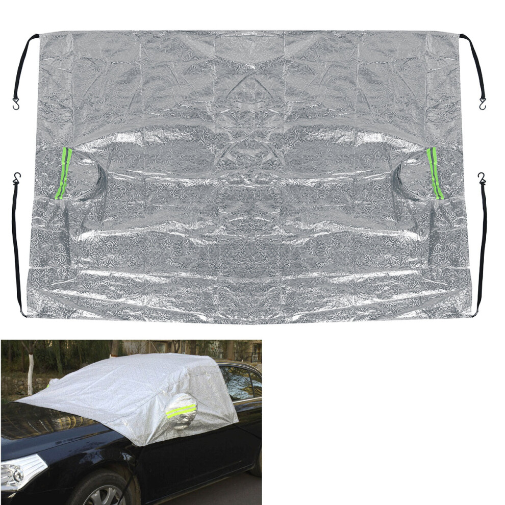 Car Half Windshield Dust Cover Car Clothes Front File Glass Sunscreen Heat Shield Frost Resistant Snow Shield Windscreen Protector 6902126817460