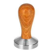 Kaffeetampfer mit Holzgriff und Gewinde-Boden für Espressomaschine Mühle Werkzeug 58 mm