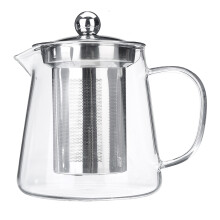 Glas Teekanne hitzebeständiger klarer Krug mit Sieb Kaffeekanne Teekanne 450/550/750 ml