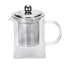 350–950 ml Teekanne mit Sieb Blatt Kräuterkanne Hitzebeständig Klar Kaffee