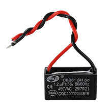 CBB61 1.2UF Startcapaciteit 450V AC Ventilatorcondensator CBB Motorloopcondensator