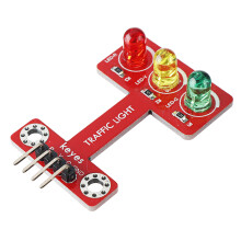 Keyes Ziegel LED Verkehrsampel Licht emittierendes Verkehrslichtmodul für Microbit Pin Header Version