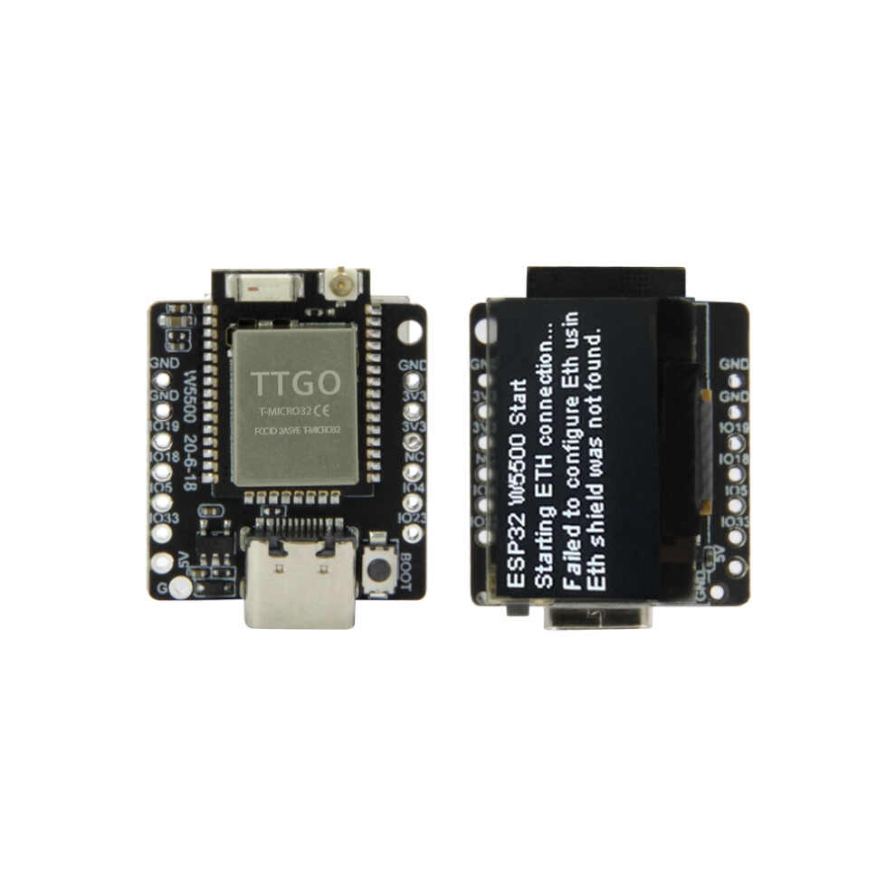 Lilygo Ttgo T-Lite W5500 Esp32 Main Chip Ssd1306 0.96 Inch Oled Type-C Usb Programming Development Board 6906142943677