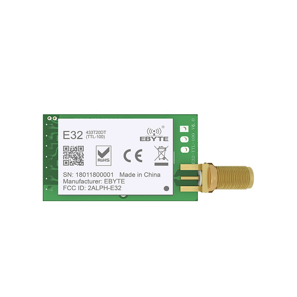 Ebyte E32-433T20dt Sx1278 3Km Ce Fcc 100Mw Tcxo Dip Uart Wireless Receiver Transmitter Transceiver Lora 433Mhz Iot Module 6906140537601