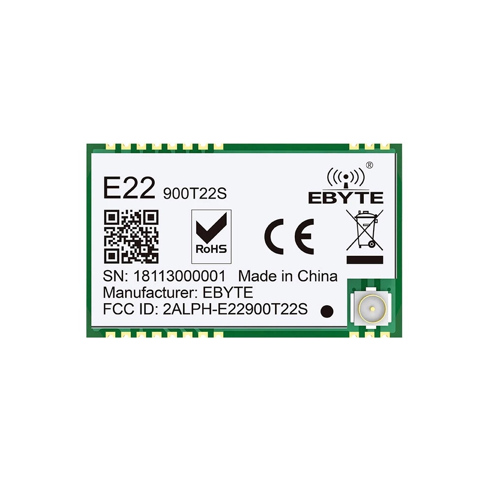 Ebyte E22-900T22s Sx1262 868Mhz 915Mhz Wireless Transceiver Smd 22Dbm Uart Lora Module 8022284973476