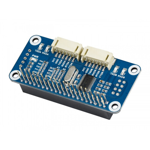 Serial Expansion HAT for Raspberry Pi I2C Interface External Expansion 2-ch UART 8 GPIOs 2