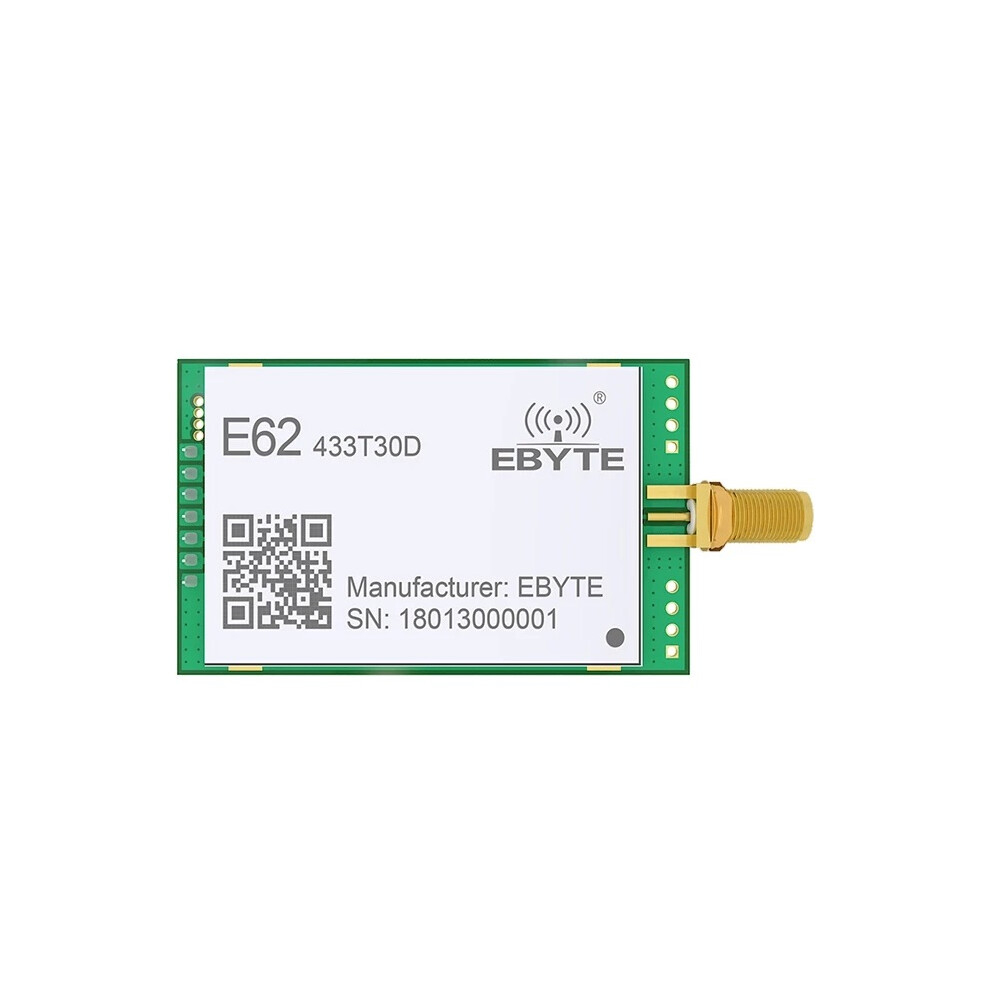 Ebyte E62-433T30d 433Mhz 30Dbm 3Km Uart Wireless Transceiver 3000M Full Duplex Iot 1W Rf Module 6906140537977