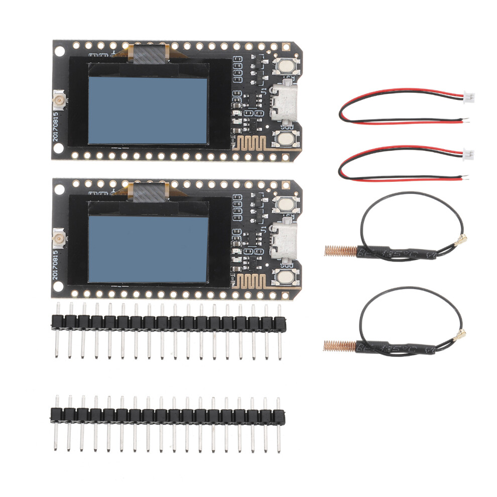 2Pcs Lilygo Ttgo Lora Sx1278 Esp32 0.96 Oled Display Module 16 Mt Bytes 128 Mt Bit) 433Mhz 8286056219135