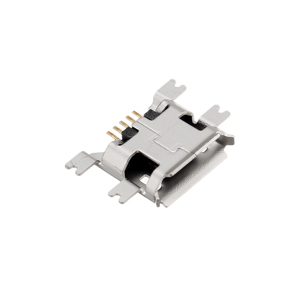 200Pcs Micro-Usb Microphone Female Socket 5P -Plated 1.27Mm Sink Board 5 Pin 4 Feet Patch Gold 300029470144