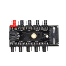 Placa de Hub de Ventoinhas de Chassis de Computador FAN HUB Suporta Ventoinhas PWM de 10 Canais Hub de Ventoinhas D-4P10
