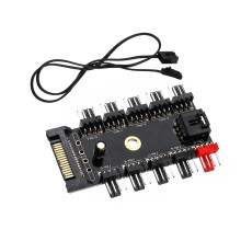 Chassis de Computador Controlador de Velocidade de Temperatura de Ventoinha PWM 4pin Hub de Ventoinhas Controlador de Velocidade Suporte para Ven
