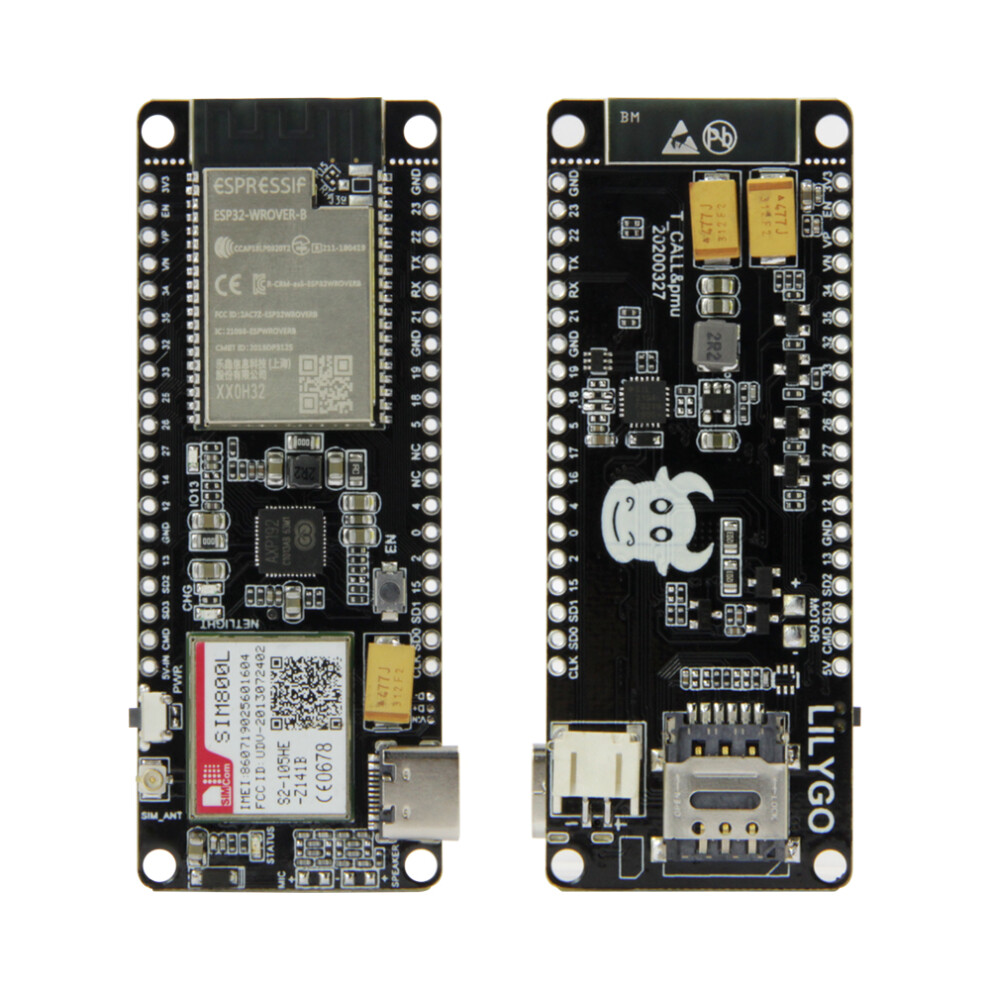 Lilygo Ttgo T-Call&Pmu Esp32 Wireless Module Sim Antenna Sim Card Sim800l Module Wtih Mic & Speaker 4060137065323