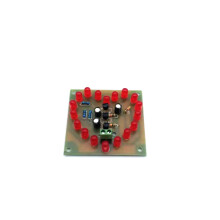 LED-Herzförmige Blinklichter 18 Rote Schleifen Elektronische Produktionslehre Montage DIY-Kit