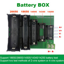 ABS 4-Draht- und 2-Draht-Anschlussklemmen 18650 26650 14505 14340 1425 Batteriefach Halter Test Lagerbox für DL24P
