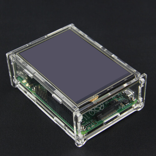 Caixa Acrílica Transparente DIY Para Ecrã TFT de 3. 5 Polegadas Raspberry Pi B+ 1