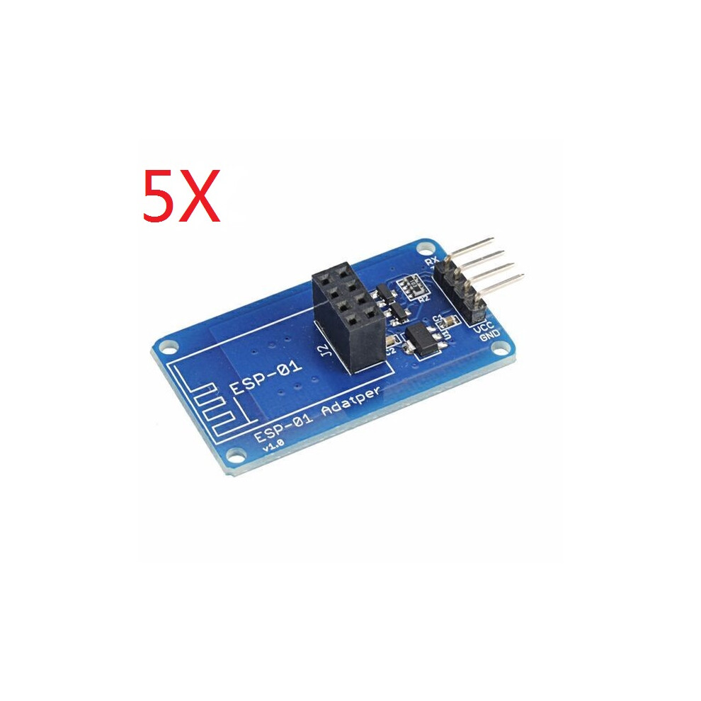 5Pcs Geekcreit Esp8266 Serial Wi-Fi Wireless Esp-01 Adapter Module 3.3V 5V 649490715973