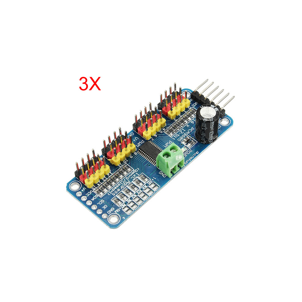 3Pcs Pca9685 16-Channel 12-Bit Pwm Servo Motor Driver I2c Module 773823733065