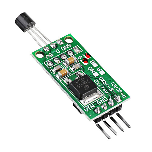 3pcs DS18B20 5V TTL Com UART Temperature Acquisition Sensor Module Modbus RTU PC PLC MCU Digital Thermometer 1