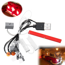 LED-Lichtset mit Kennzeichenbeleuchtung für Lego 10220 VW T1 Van Beleuchtungssteine