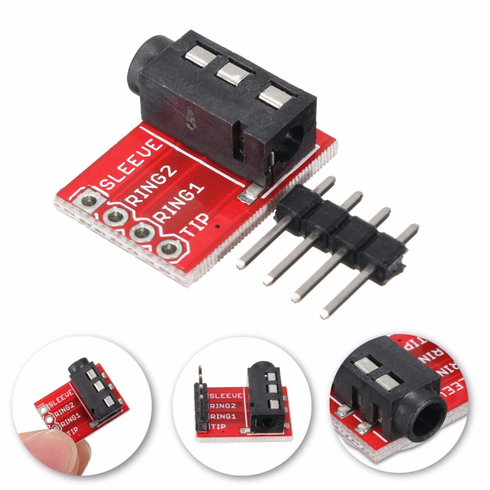 20Pcs 3.5Mm Plug Jack Stereo Trrs Headset Audio Socket Breakout Board Extension Module 312588135495
