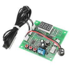 ZHIYU DC 12V 24V 48V Controlador de Temperatura para Ventoinha PWM de 2 Vias com 4 Fios e Display de Velocidade de Temperatura