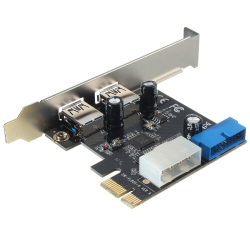 Scheda PCIe USB 3.0 Con 2 Porte, Adattatore Da PCI-E A USB, Espansione Controller Per Computer - 4