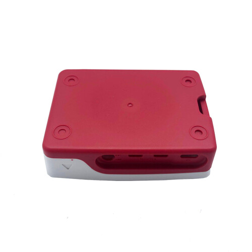 Capa Protetora Oficial Clássica Vermelha e Branca Caixa de Plástico para Raspberry Pi 4B 2