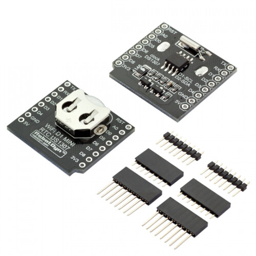 5Pcs RobotDyn RTC DS1307 Real Time Clock Battery Shield With Pin Headers Set