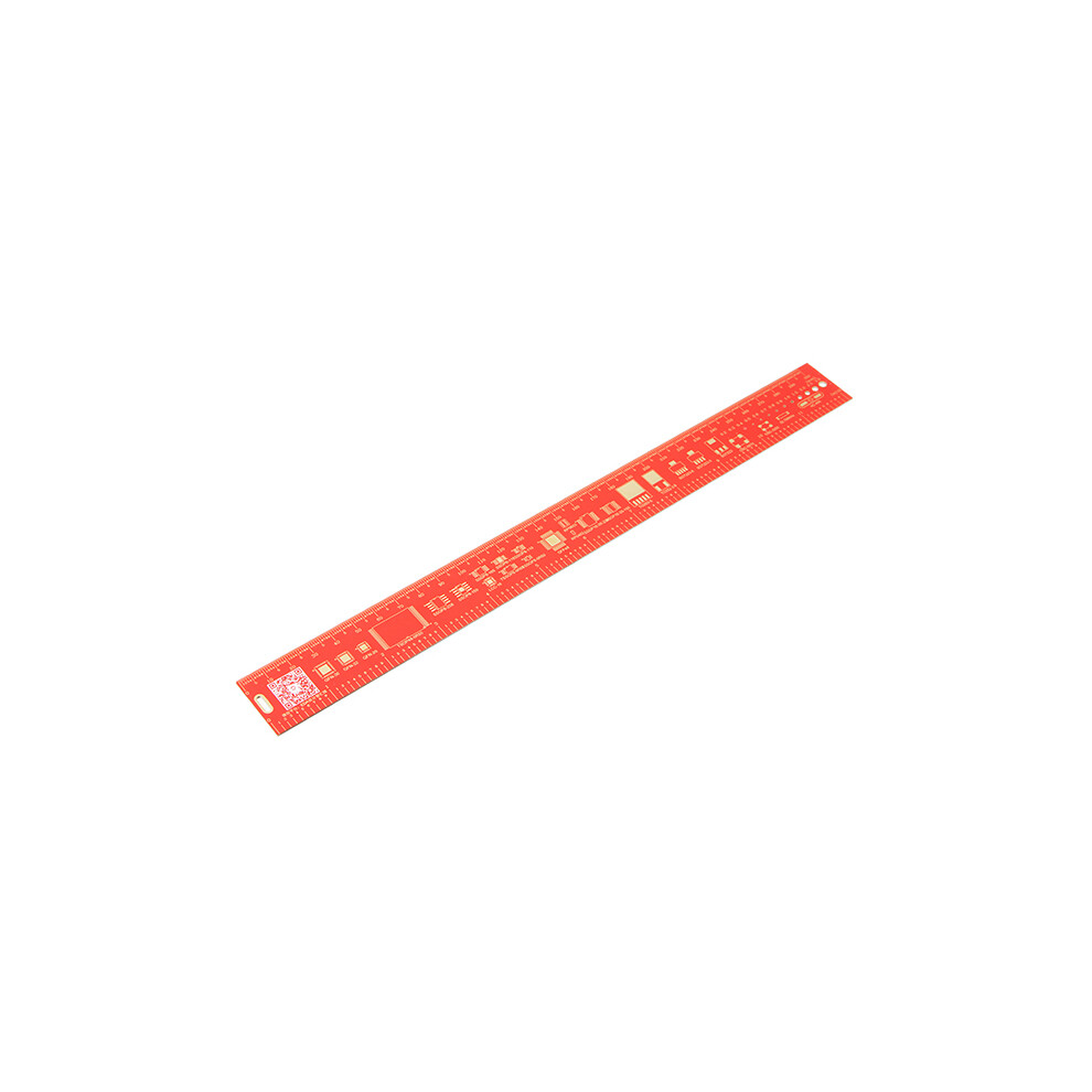 3Pcs 30Cm Multifunctional Pcb Ruler Measuring Tool Red 5440217908976