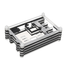 9-laags doorzichtig acryl behuizing ter ondersteuning van touchscreen voor Raspberry Pi Model 3B