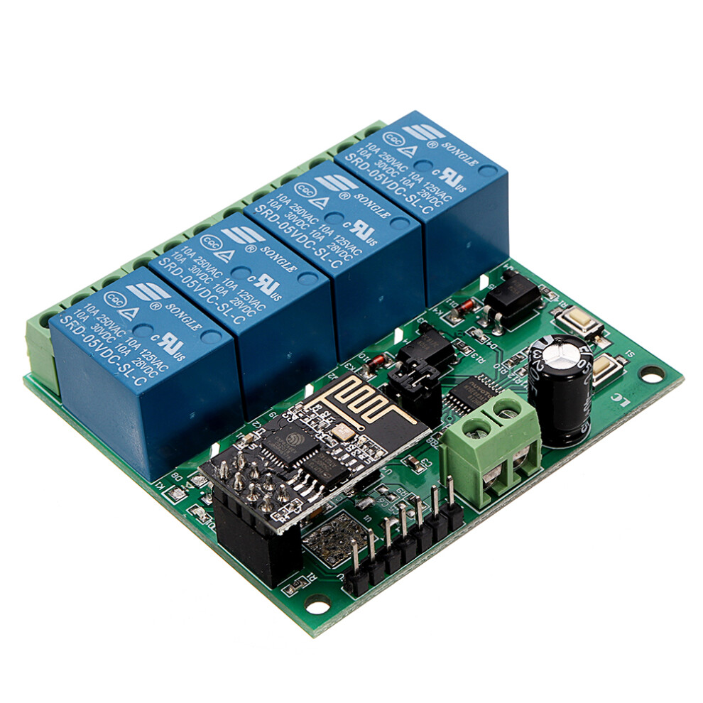 Relé Wi‑Fi De Cuatro Canales DC5 V ESP8266 Hogar Inteligente Iot Control Remoto Mediante AplicacióN En TeléFono-image