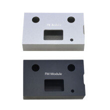 Caixa de Metal em Liga de Alumínio para Módulo Receptor de Rádio Estéreo Digital FM DSP & PLL 87-108MHz