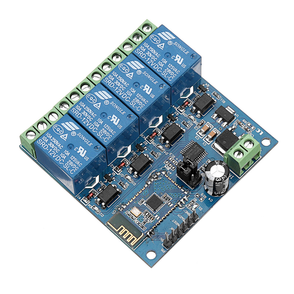 Dc12v 4-Channel Android Mobile Bluetooth Relay Module 773823421993