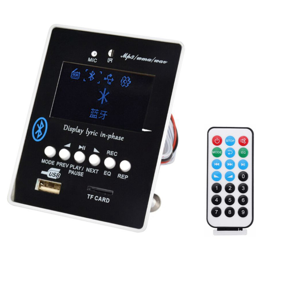 9V 12V Led Lyric Display Bluetooth Audio Mp3 Decoder Board Bluetooth Receiver Module Decoding Usb Sd Wav Wma Aux Fm 300028060841