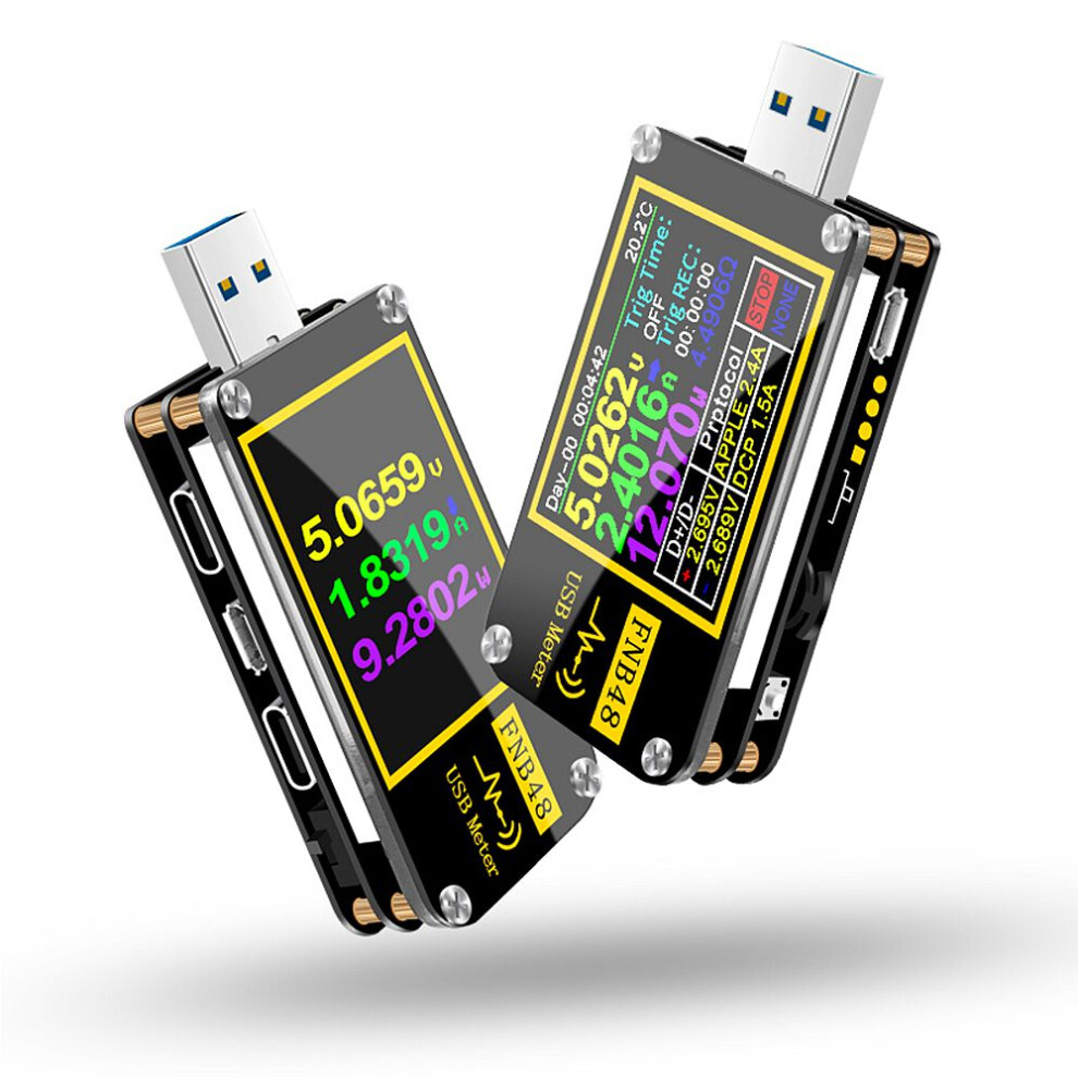 Fnb48 Pd Trigger Voltmeter Amperemeter Stroom En Voltmeter Usb Tester Qc4 + Pd3.0 2.0 Pps Snel Opladen Protocol Capaciteit Test 6906143305627