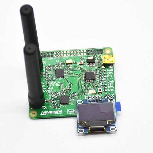 MMDVM HS Dual Hat Duplex Relay Expansion Module Board con schermo OLED per Raspberry Pi 2