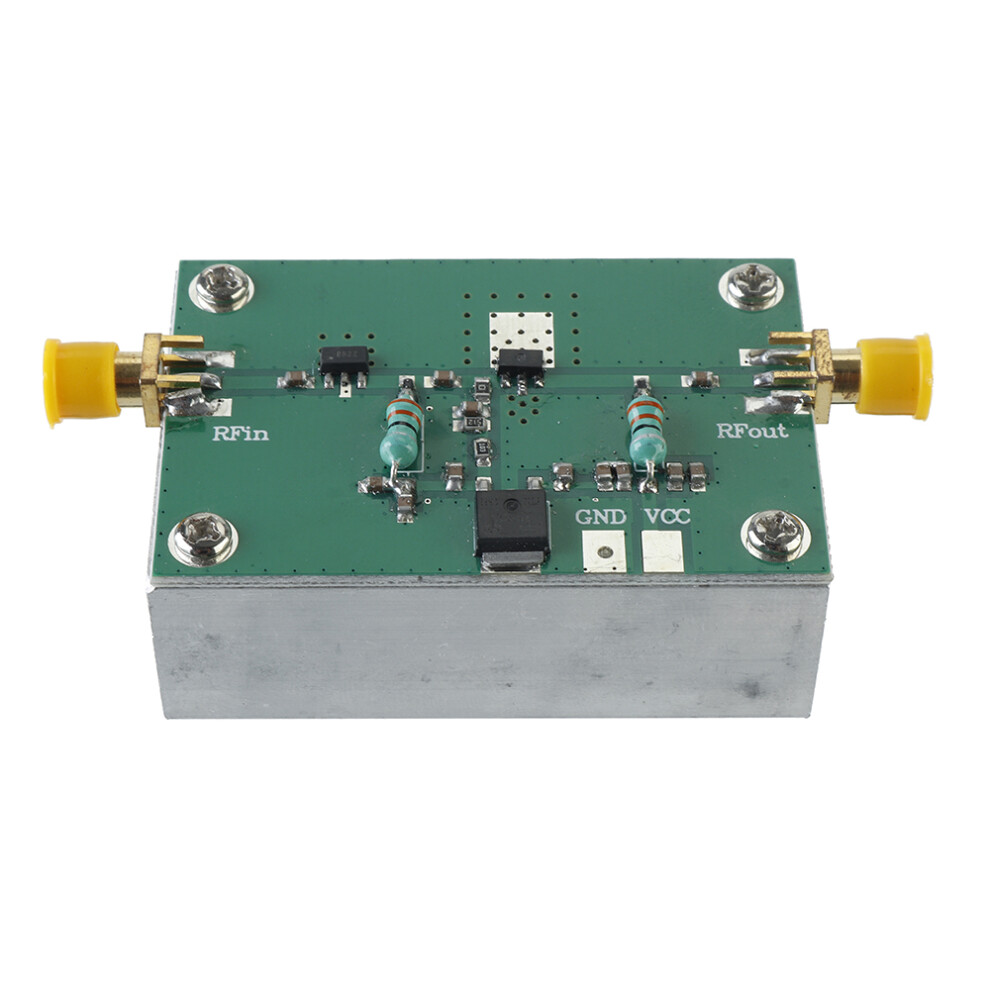 Rf Broadband Fm Amplifier 1-512Mhz 1.6W Hf Fm Vhf Uhf Rf Amplifier Module Board With Heat Sink 921698464625